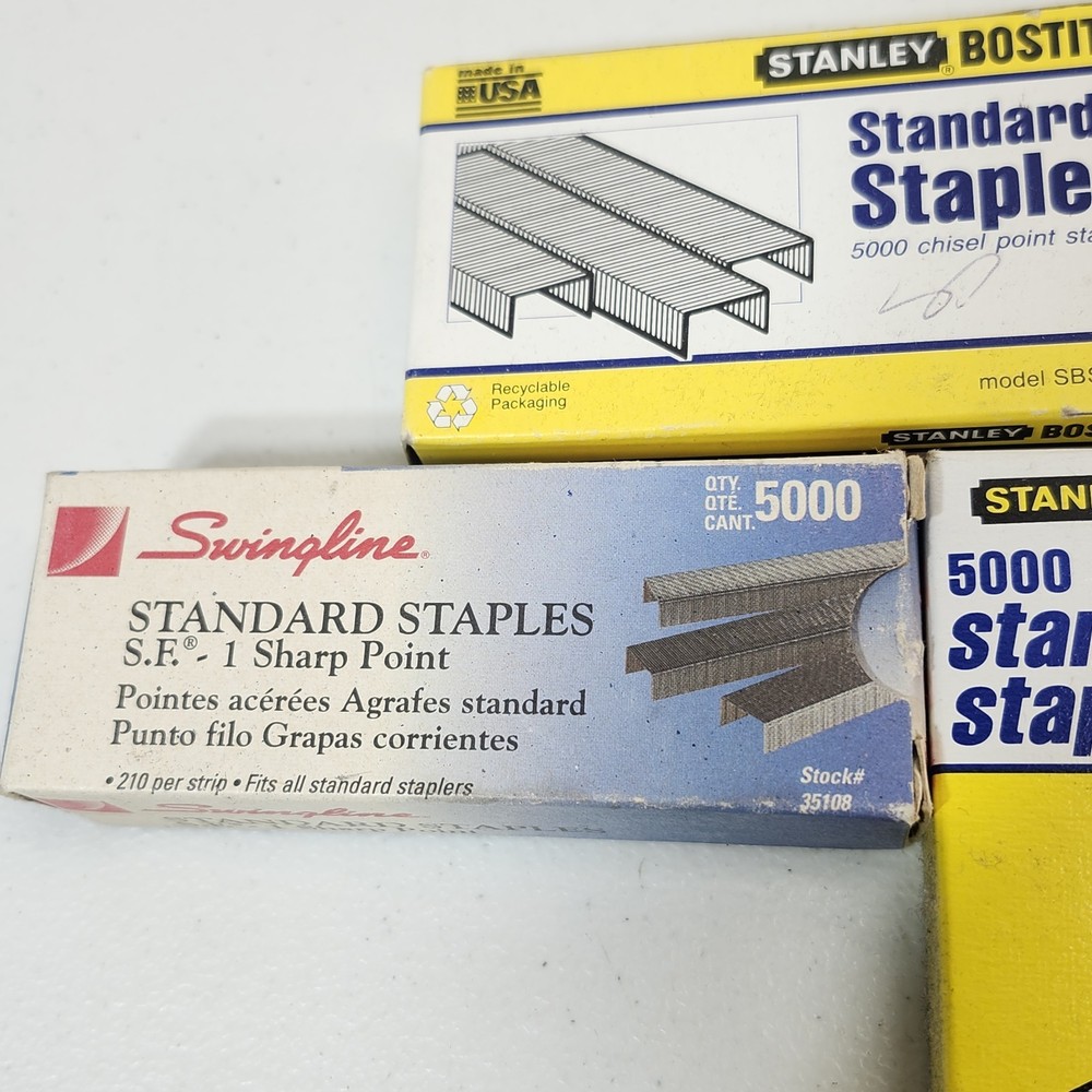 6 Boxes Staples Stanley Swingline Arrow Bundle Lot
