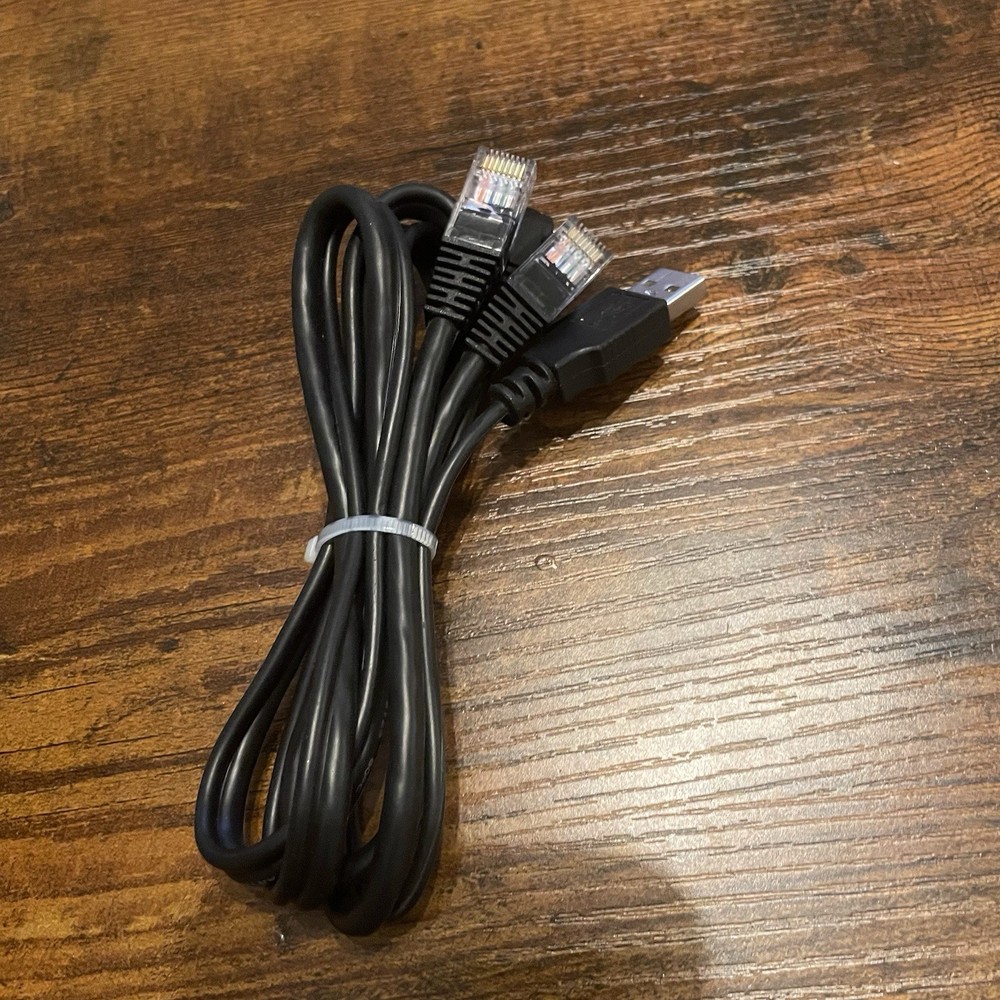 ✅USB to RJ45 Programming Cable w/ DC Power Plug for Radios POS Routers #️⃣0116