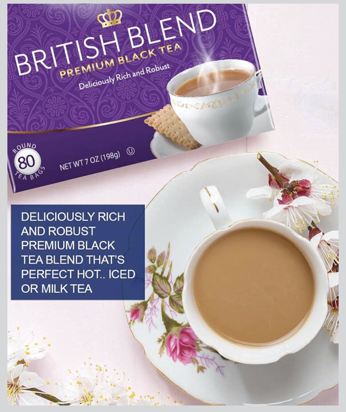 2 Box Tetley British Blend Premium Black Tea 160 Bags Deliciously Rich & Robust