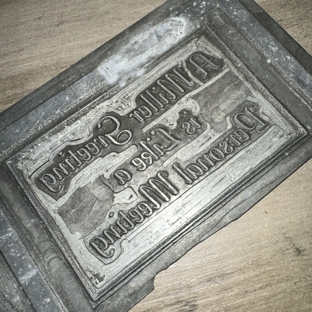 Printing Plate “ Ask For Miller Greeting Cards “