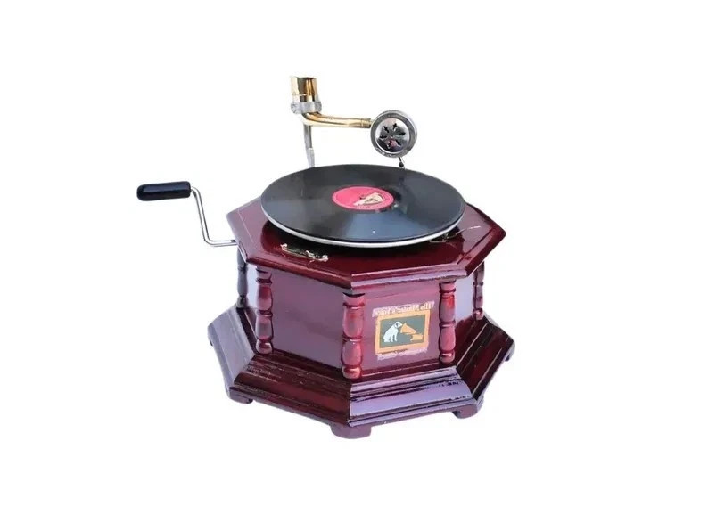 Antique Gramophone, Fully Functional Working Phonograph, win-up record player