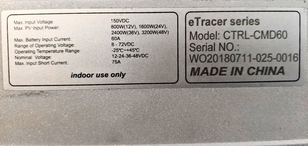60A MPPT Solar Charge Controller