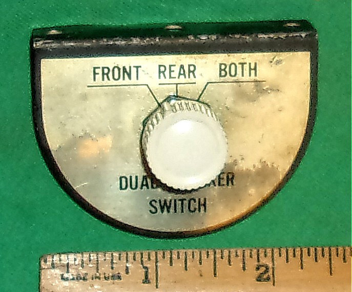 Dual Speaker Switch for Jukebox or Old Bar System Auto Clean! w/knob!