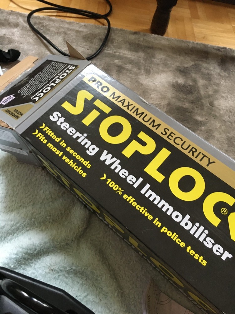 BRAND NEW STOPLOCK MAXIMUM SECURITY STEERING WHEEL IMMOBILISER