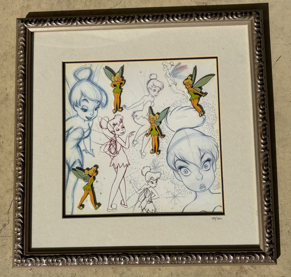 Tinker Bell 3D artwork framed