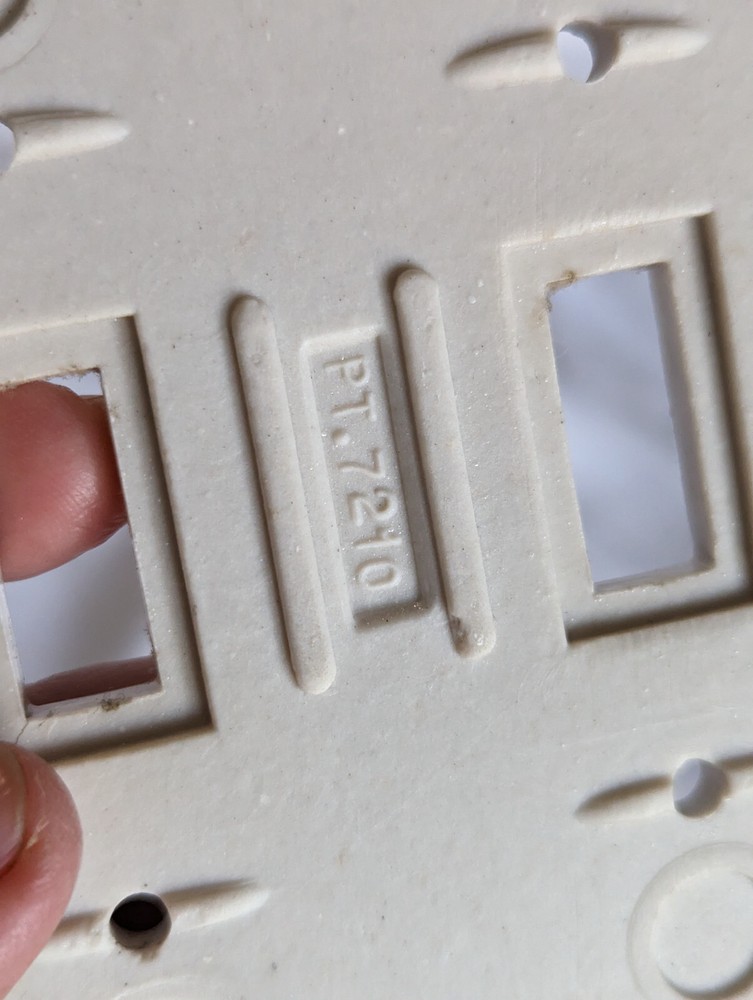 Pink rose transferware double light switch plate ceramic PT 7210