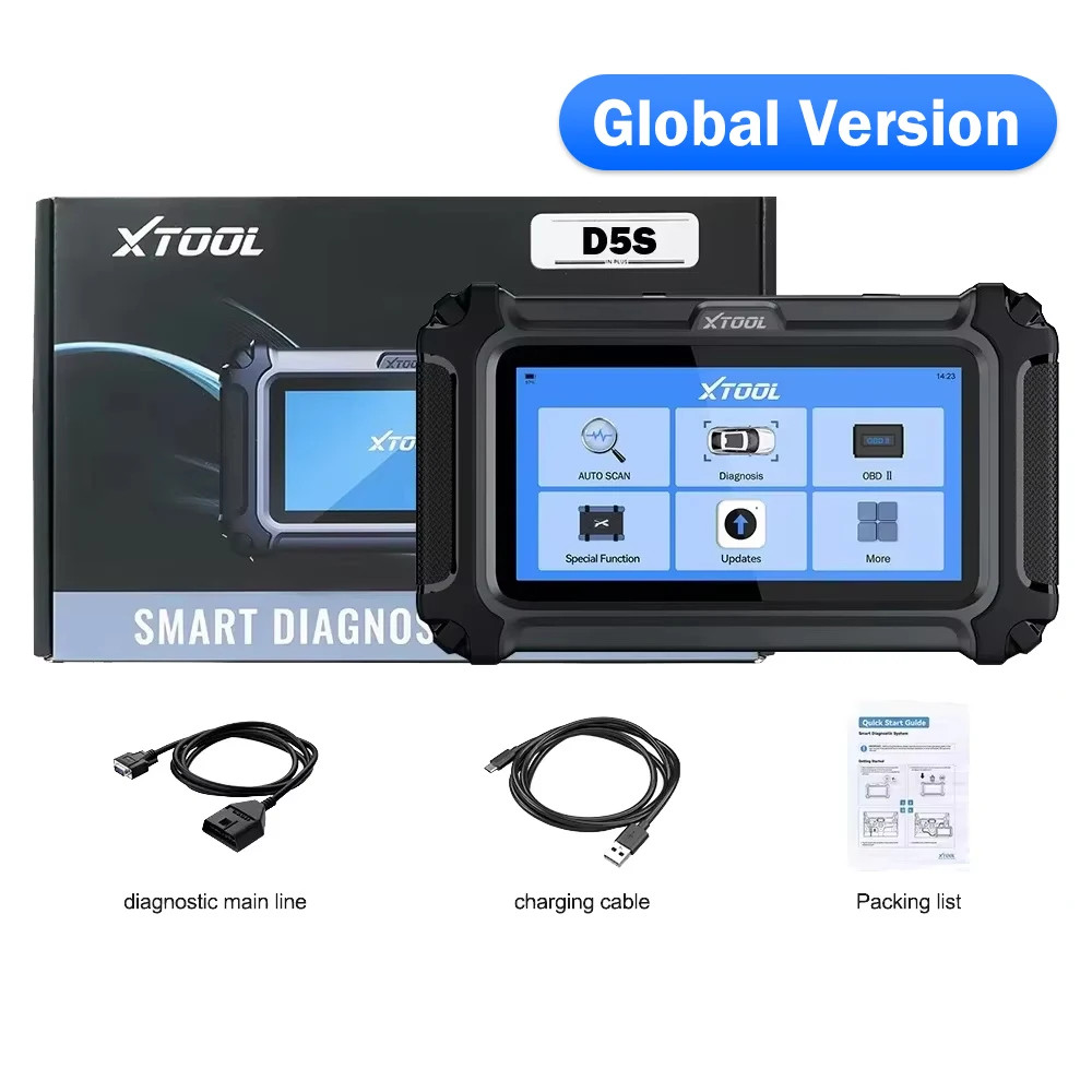 XTOOL D5S OBD2 Scanner 5 System Diagnostic Tool 16 Reset CAN FD Automotive