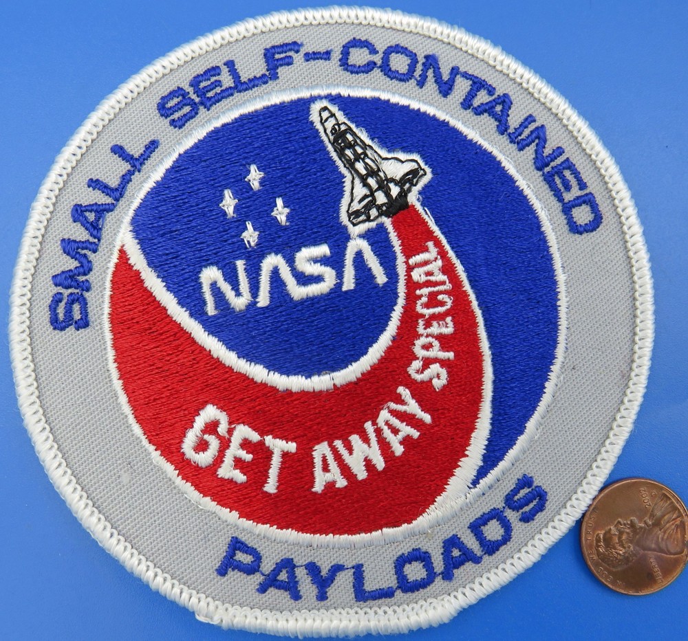 NASA PATCH vtg Small Self-Contained GET AWAY SPECIAL Payloads Space Shuttle