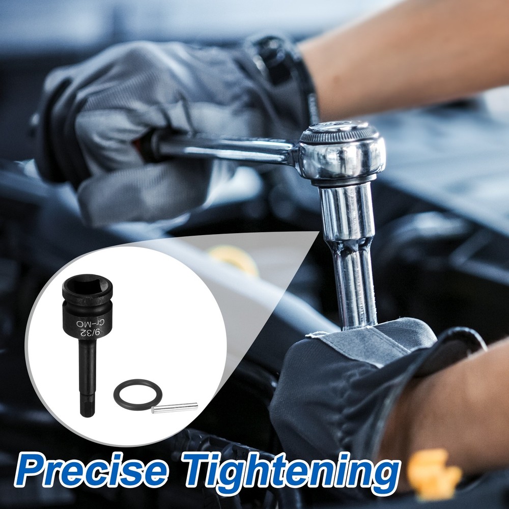 1/2" Drive Impact Hex Bit Socket 9/32 Inch SAE CR-MO Steel Hexagonal Socket