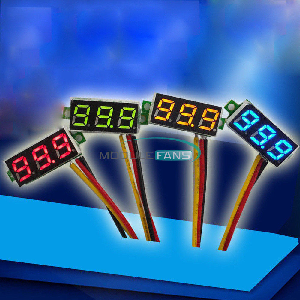 0.28" Digital Voltmeter Panel 2/3 Wires Voltage Mount LED Voltmeter Display