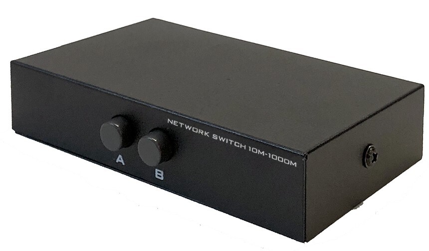 Bi-Directional 2-Port Ethernet RJ45 Data Switch Network Selector Gigabit Suppor