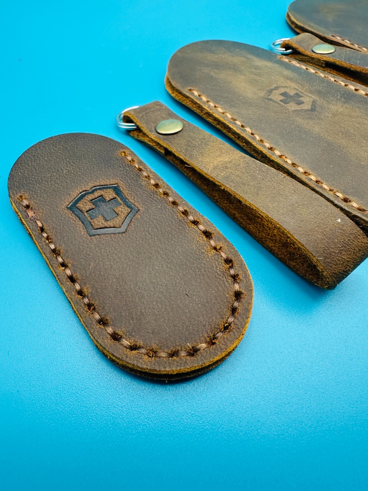 Leather Sheath Cowhide Holster Case for Victorinox Swiss Army Knife 58 91 111mm