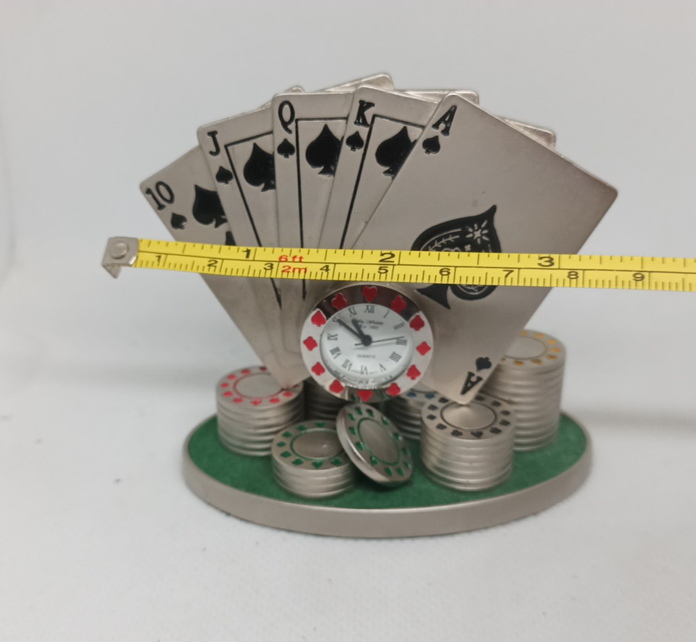 Wm Widdop Miniature Poker Playing Cards Clock