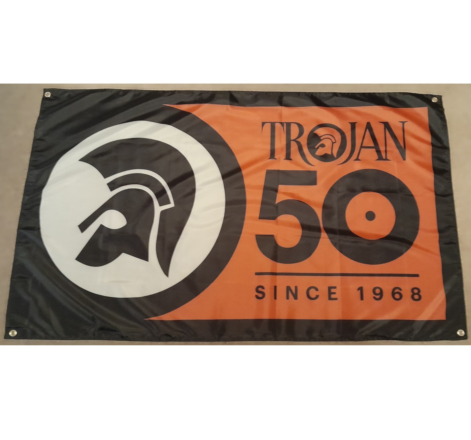 Trojan Records 50th Anniversary Flag - Ska Skinhead Punk Reggae Anti Racist