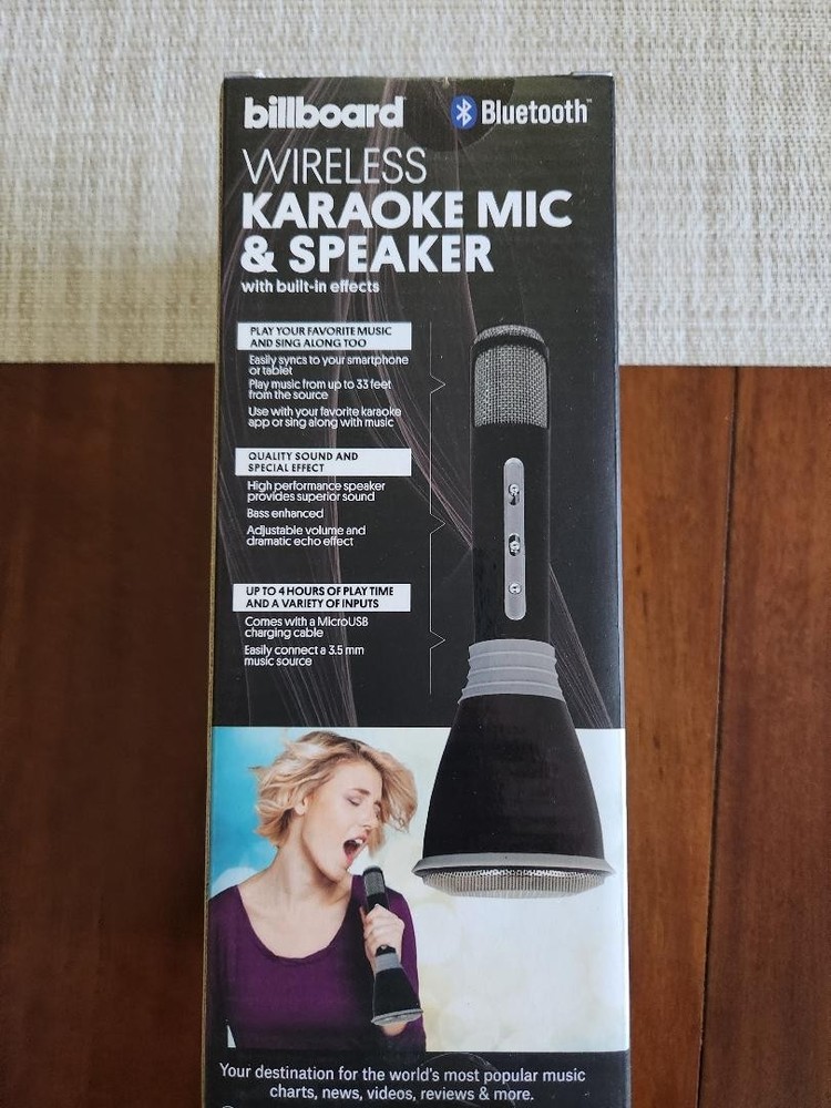 KARAOKE MIC BILLBOARD WIRELESS MIC & SPEAKER