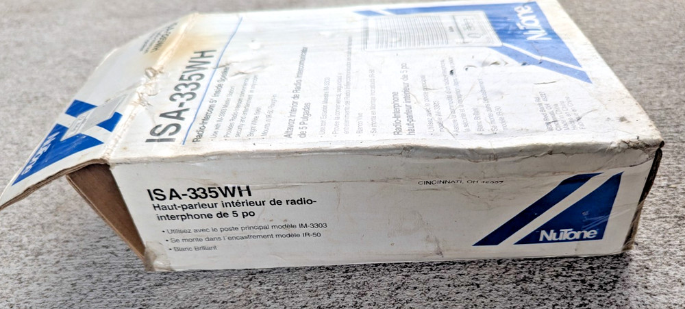 NuTone ISA-335WH Radio-Intercom 5" Inside Speaker