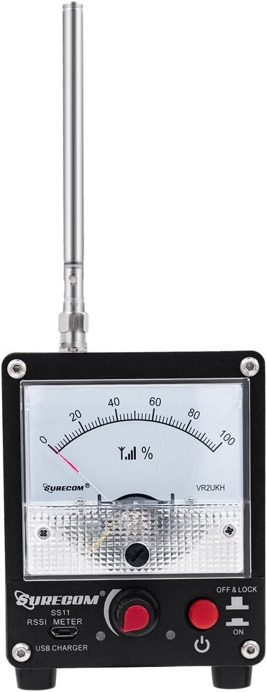 Handheld RF Signal Meter with High Sensitivity and Adjustable Pointer Amplitude