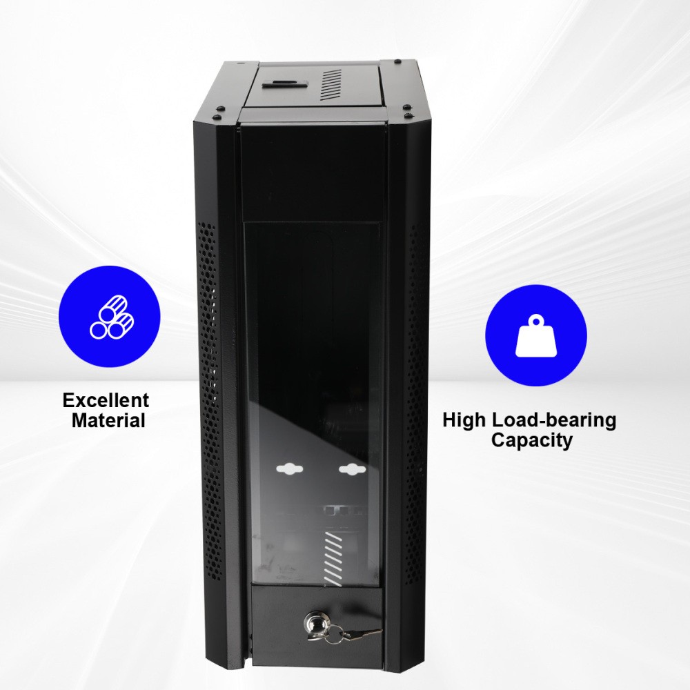 4U Server Rack Enclosure 15.74" Wall Mount Server Cabinet with Locking Door