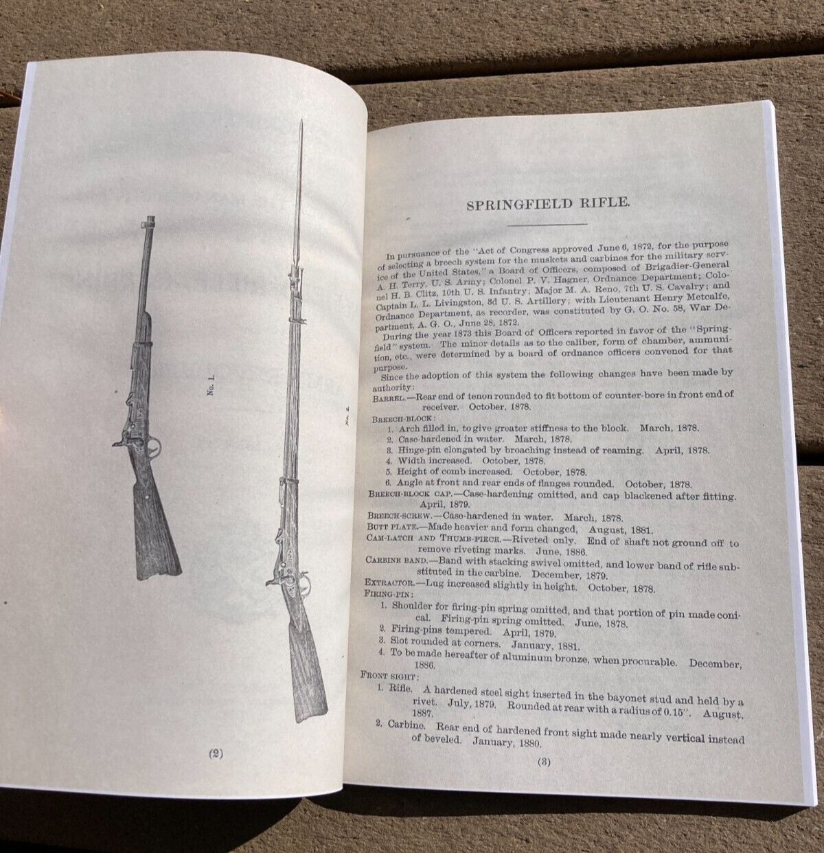 U.S. Army Trapdoor Springfield Rifle Model 1873, Carbine & Revolvers Book 45-70