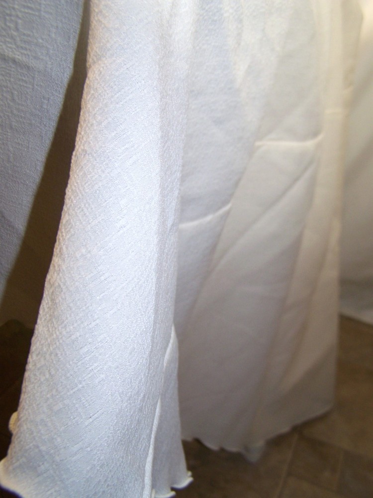 Ivory Round Tablecloth Table Cover Textured 88x88