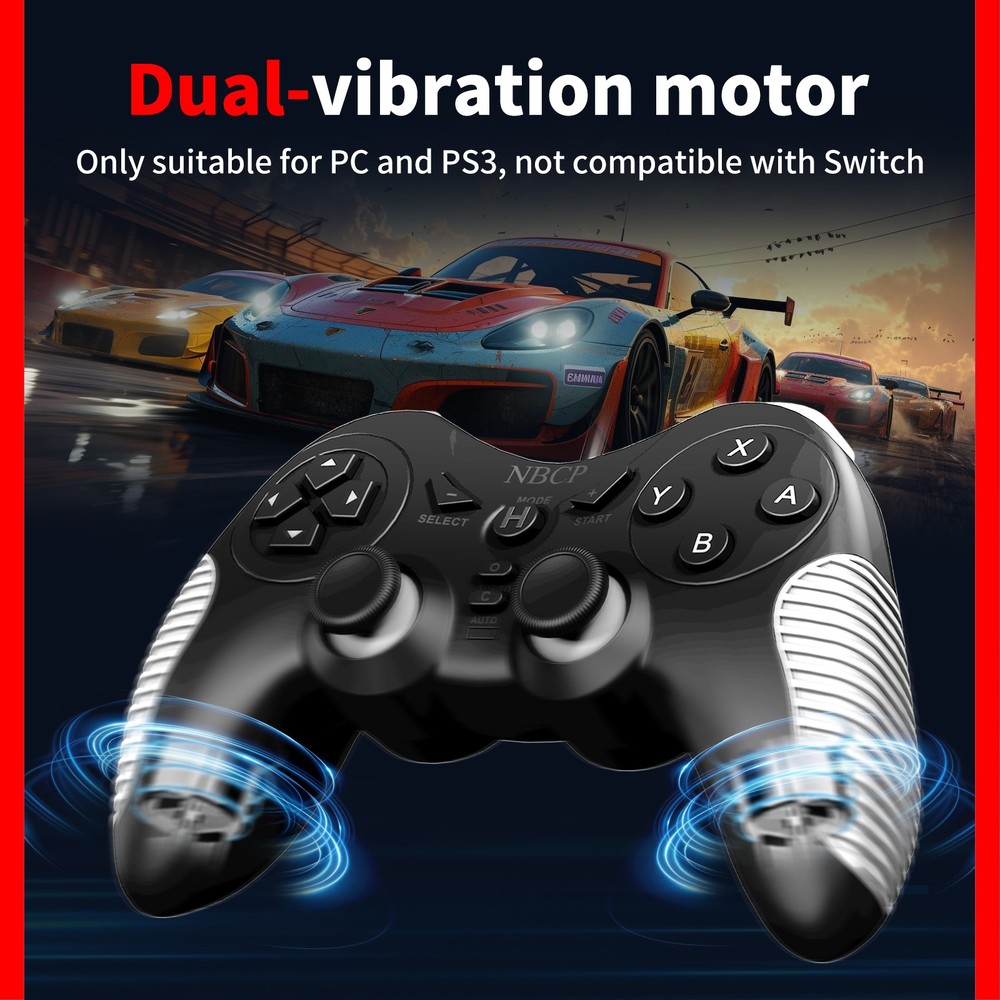 NBCP Wired Hall effect Gaming Controller for PC P3 Switch 1 2