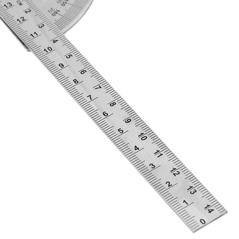 15cm 180 Degree Adjustable Protractor multifunction stainless steel angle .SE