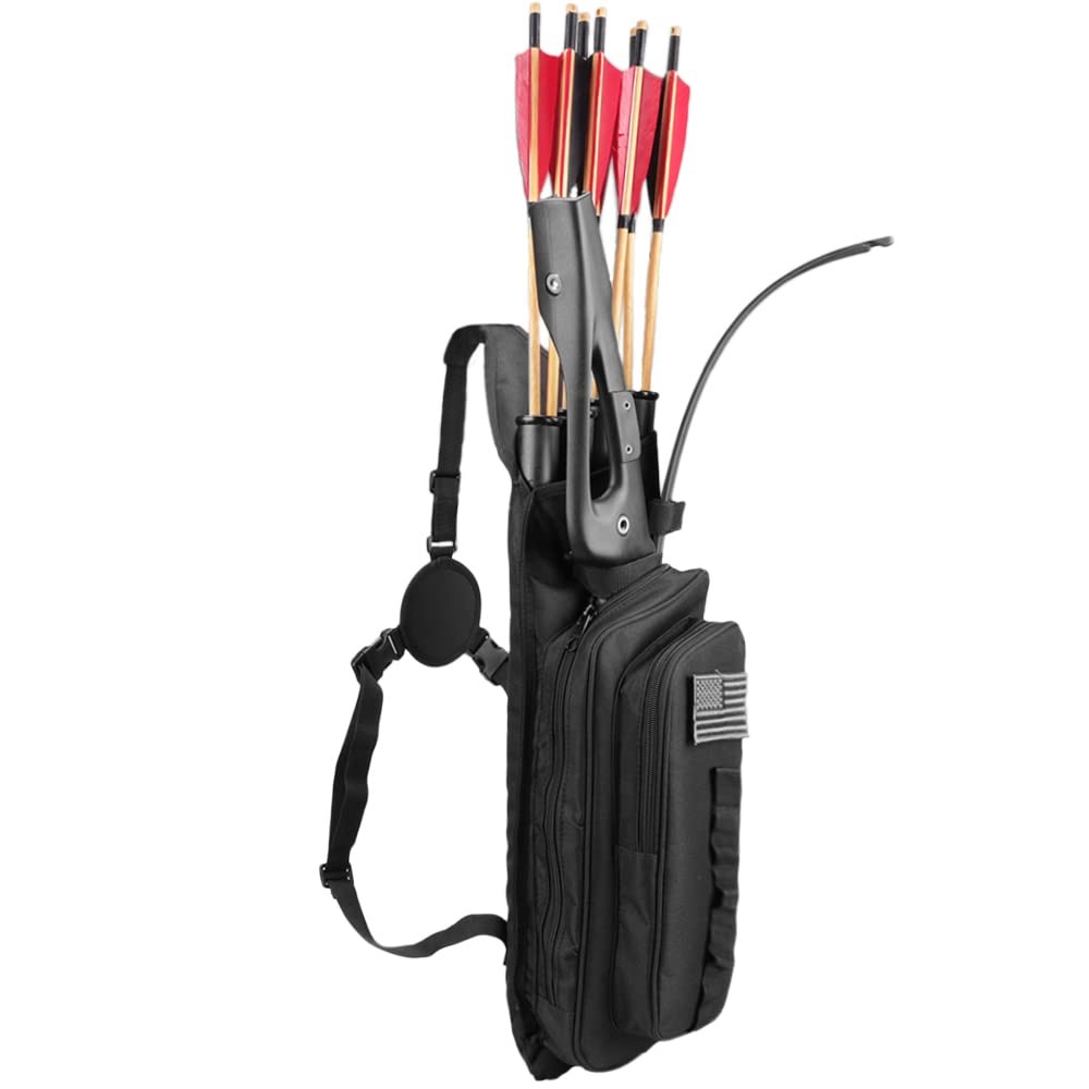 Krayney Multi-function 4-Tubes Back Arrow Quiver Shoulder Hanged Target Shoot...
