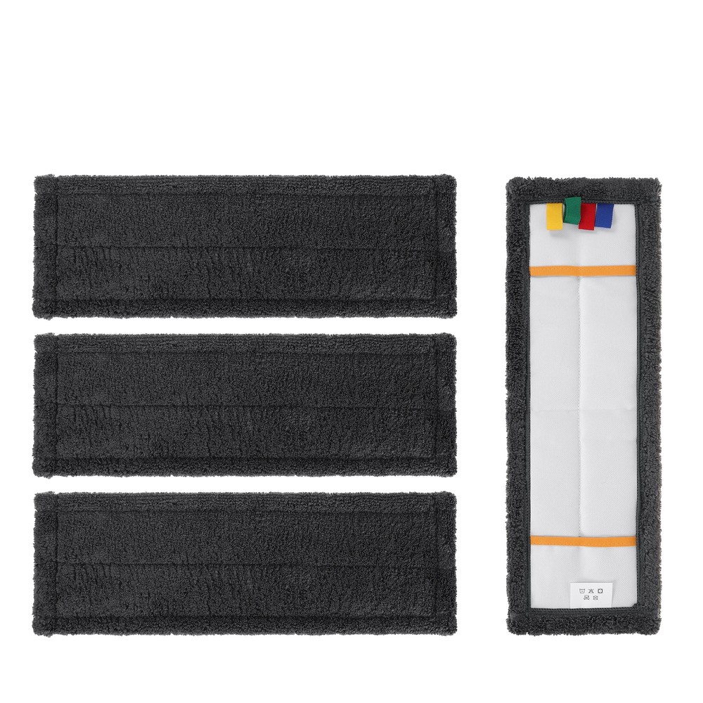 8Pcs Replacement Microfiber Cleaning Refill Pads For Flat Mop 18'' Reusable Tool