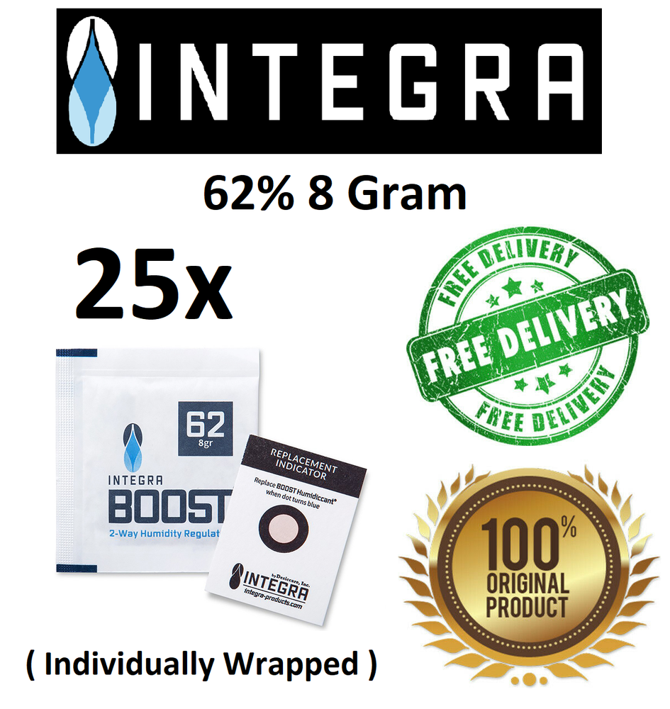 Integra Boost 62% 8 Gram with Indicator | 25x Individually Wrapped Packets!