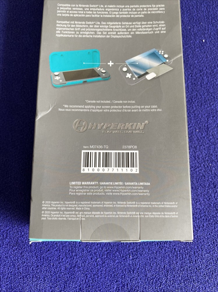 Hyperkin Foldable Case + Screen Protector Set Nintendo Switch Lite - Turquoise