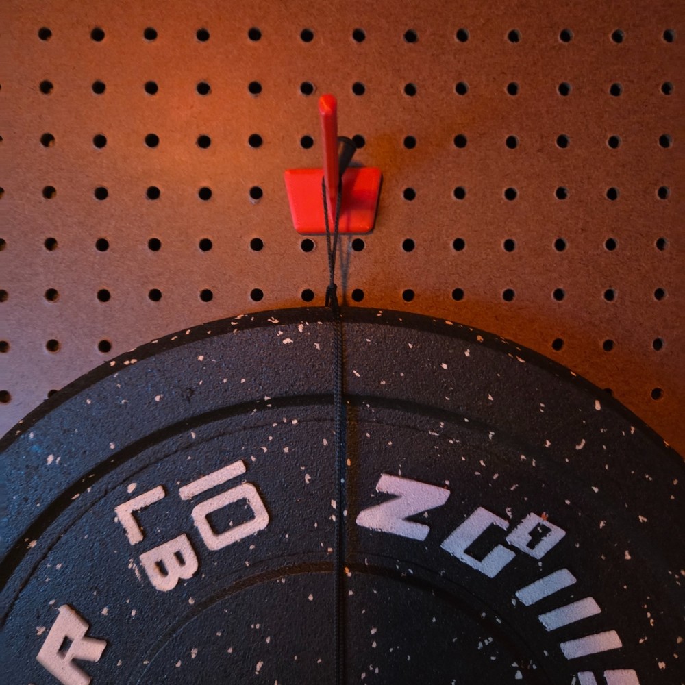 Peg Board Hooks Red Straight Angle LRG Hook x12 NUPEG