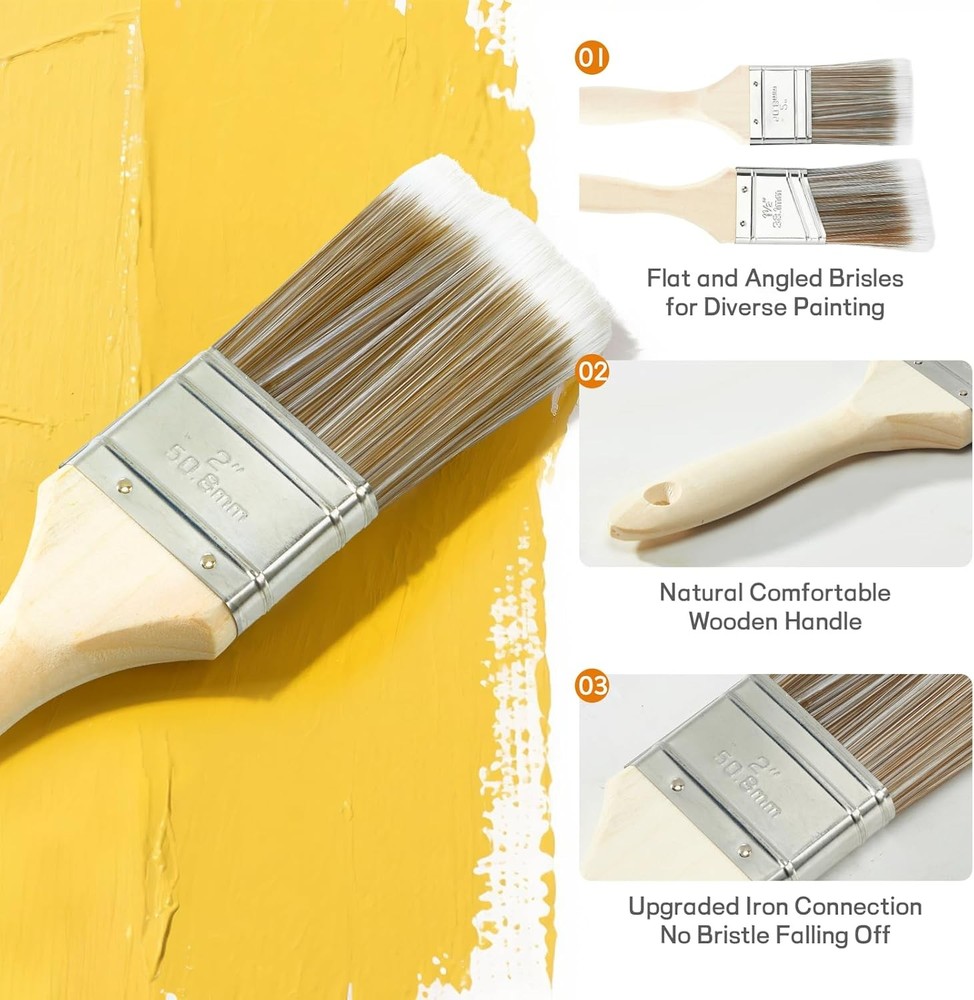 29 PCS Paint Roller Kit-Rocfinity Paint Roller with 4ft Extension Pole,Microfibe