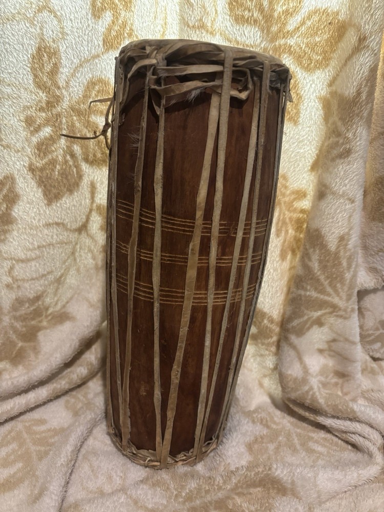 Authentic Traditional Mridagnam Drum. 14 Inch Length.