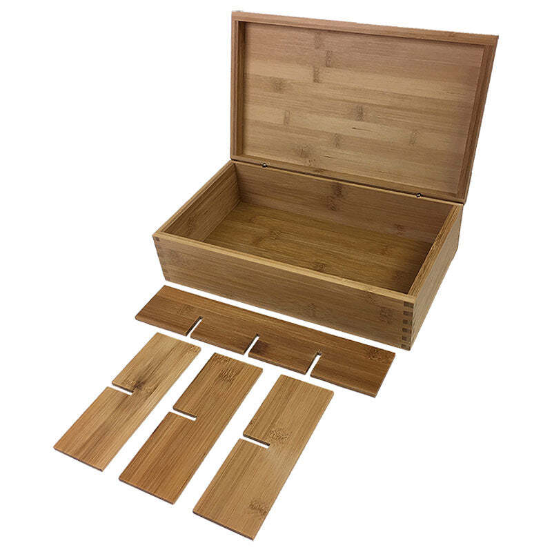 Lipper International Bamboo 8-Compartment Box