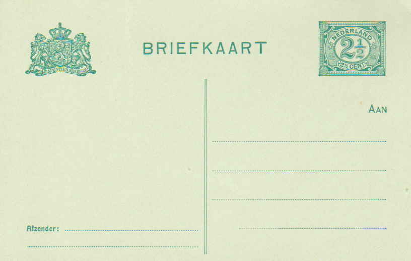 Netherlands Higgins & Gage 45 Unused.