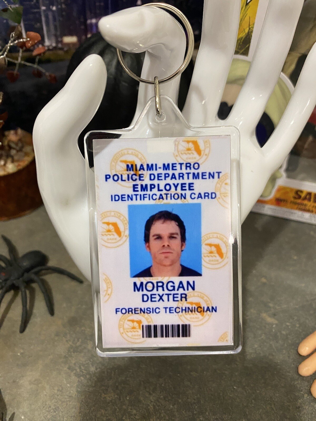 Dexter Morgan Miami Metro Photo ID - Tribute Keychain - Novelty Key Ring