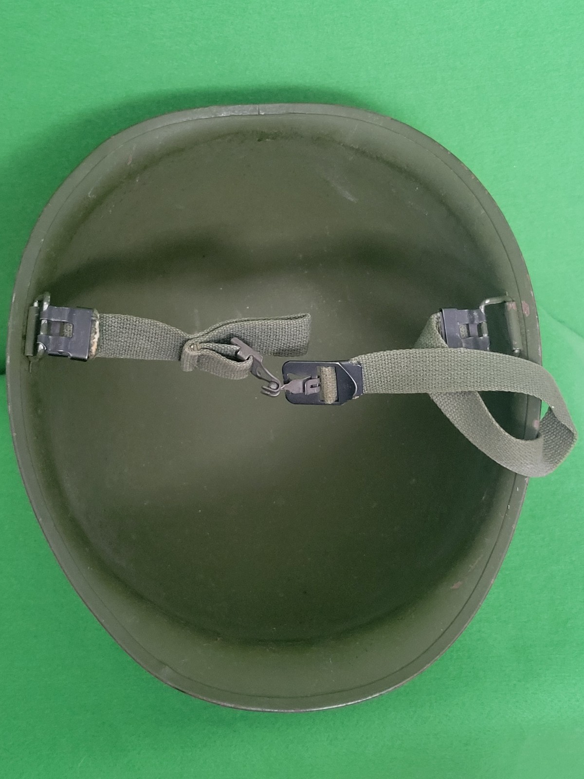 Genuine 1969-1971 Vietnam War Steel Pot with Chin Strap. Steel Pot Only-No Liner