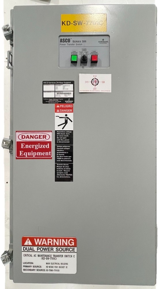 ASCO D00386B30150C10L 150A Automatic Transfer Switch, 280V