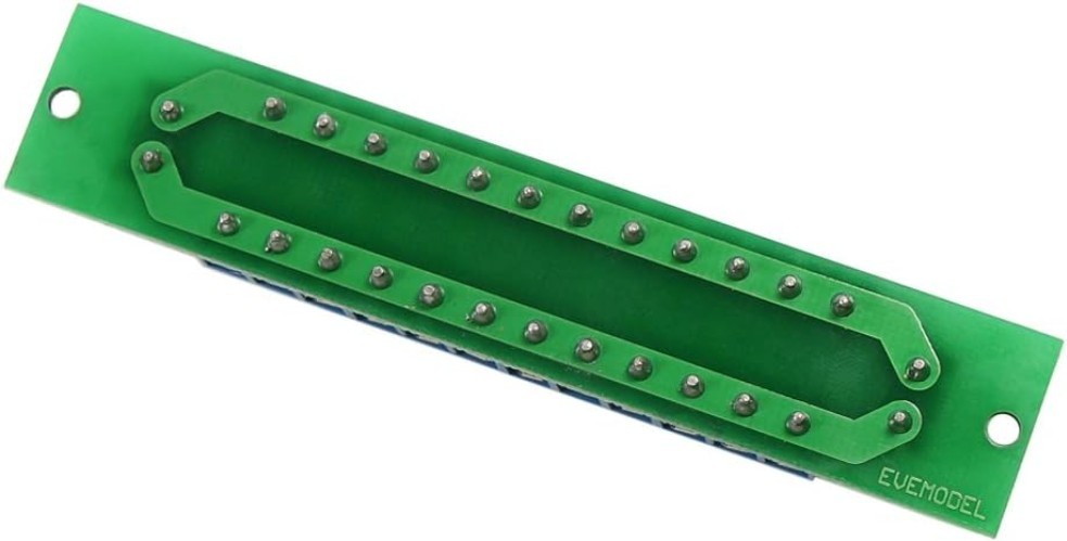 12 Position Power Distribution Board with 2 Inputs for Model Train Lighting