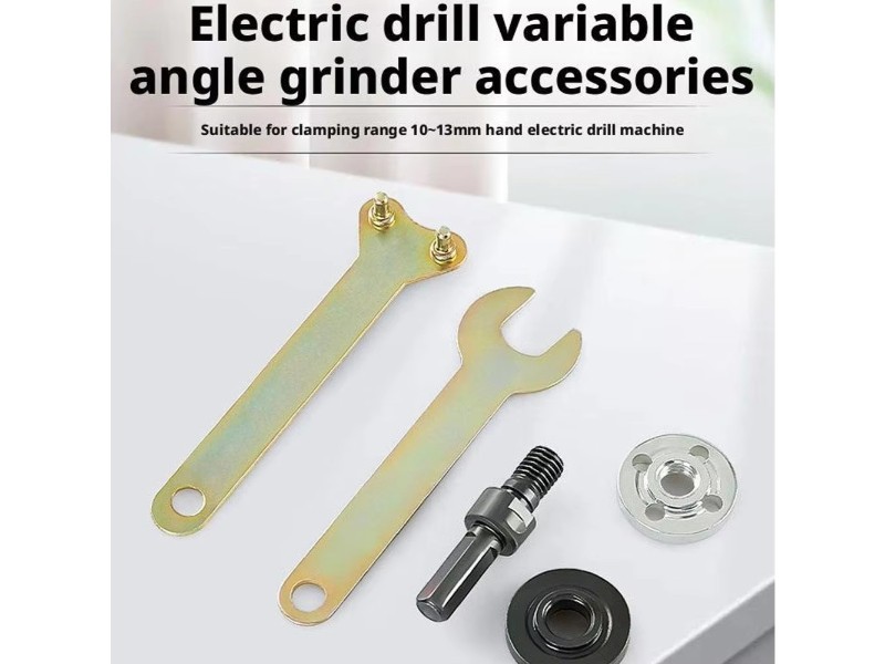 10mm 5Pcs Drill to Angle Grinder Adapter Set – Variable Rod Converter Tool