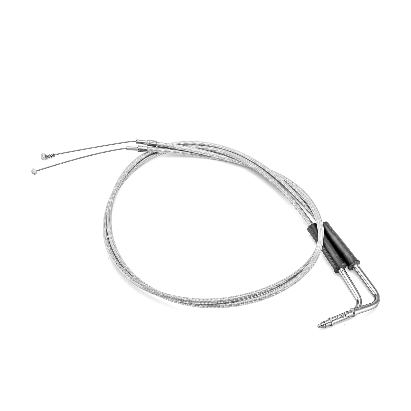 40" Stainless Steel Extended Throttle & Idle Cable Set For Harley Sportster XL