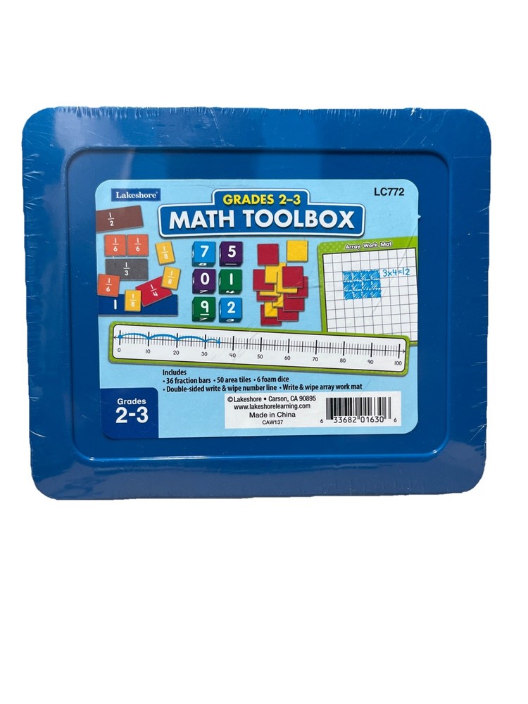 Lakeshore Math Toolbox Grades 2-3 Write & wipe array work mat, NEW