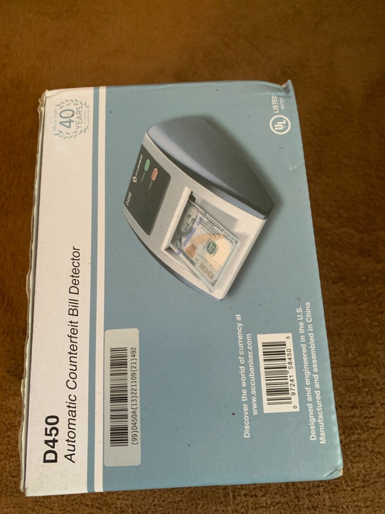 AccuBANKER D450 Automatic Counterfeit Bill Detector New