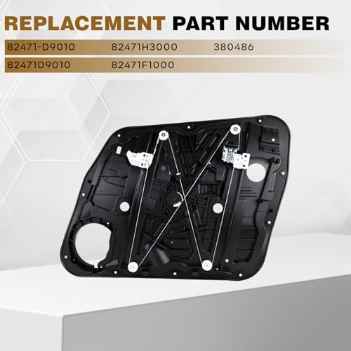 82471-D9010 Front Driver Side Power Window Regulator with Panel Without Left