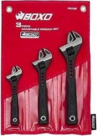 Boxo USA 3 Pc Adjustable Wrench Set