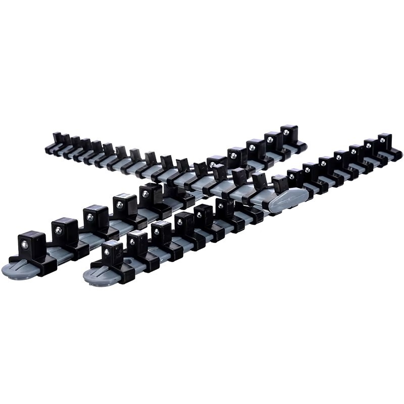 3PC Socket Organizer Mountable Sliding Holder Rail Rack Tool Storage 1/4 3/8 1/2