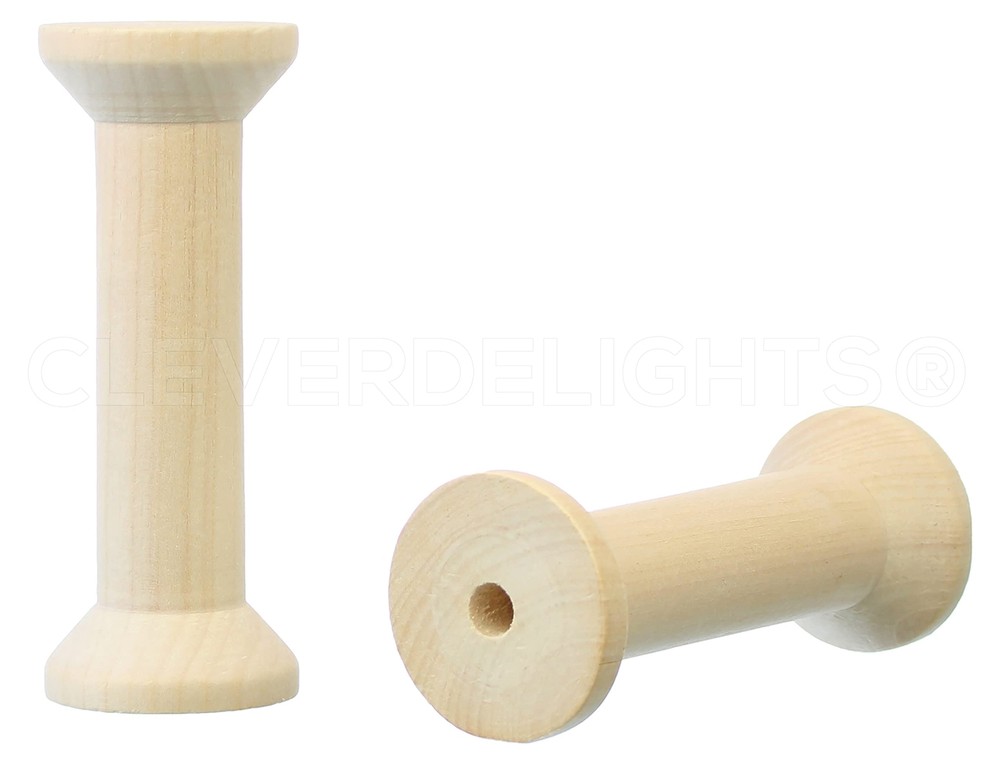 5" x 1 7/8" Wood Spools - 4 Pack - Empty Craft Spools