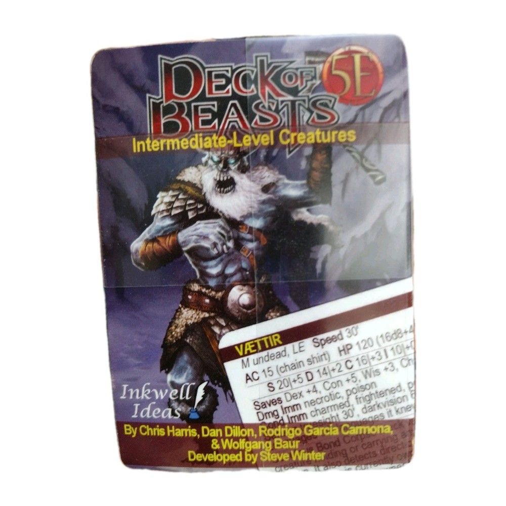 Deck Of Beast 5th Edition Intermediate Level Creatures Dungeons & Dragons