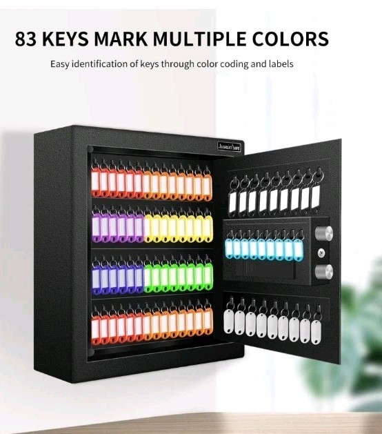 JUGREAT 80 Keys Cabinet with Sensor Light,Electronic Key Safe,Pin Code Keyles...