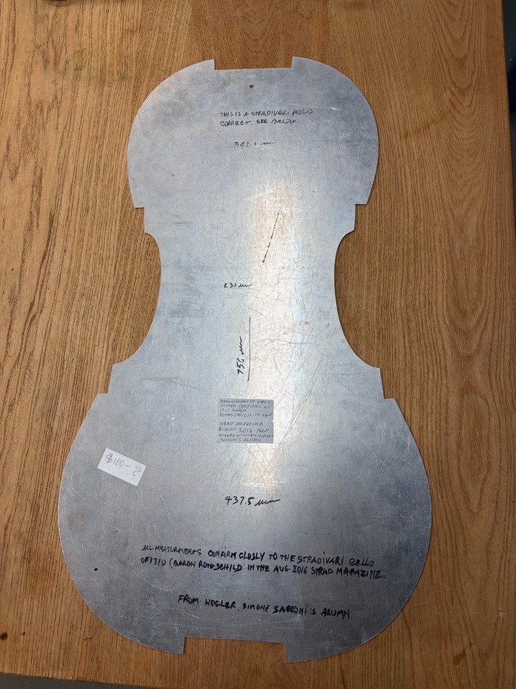 Full Sized Cello Template